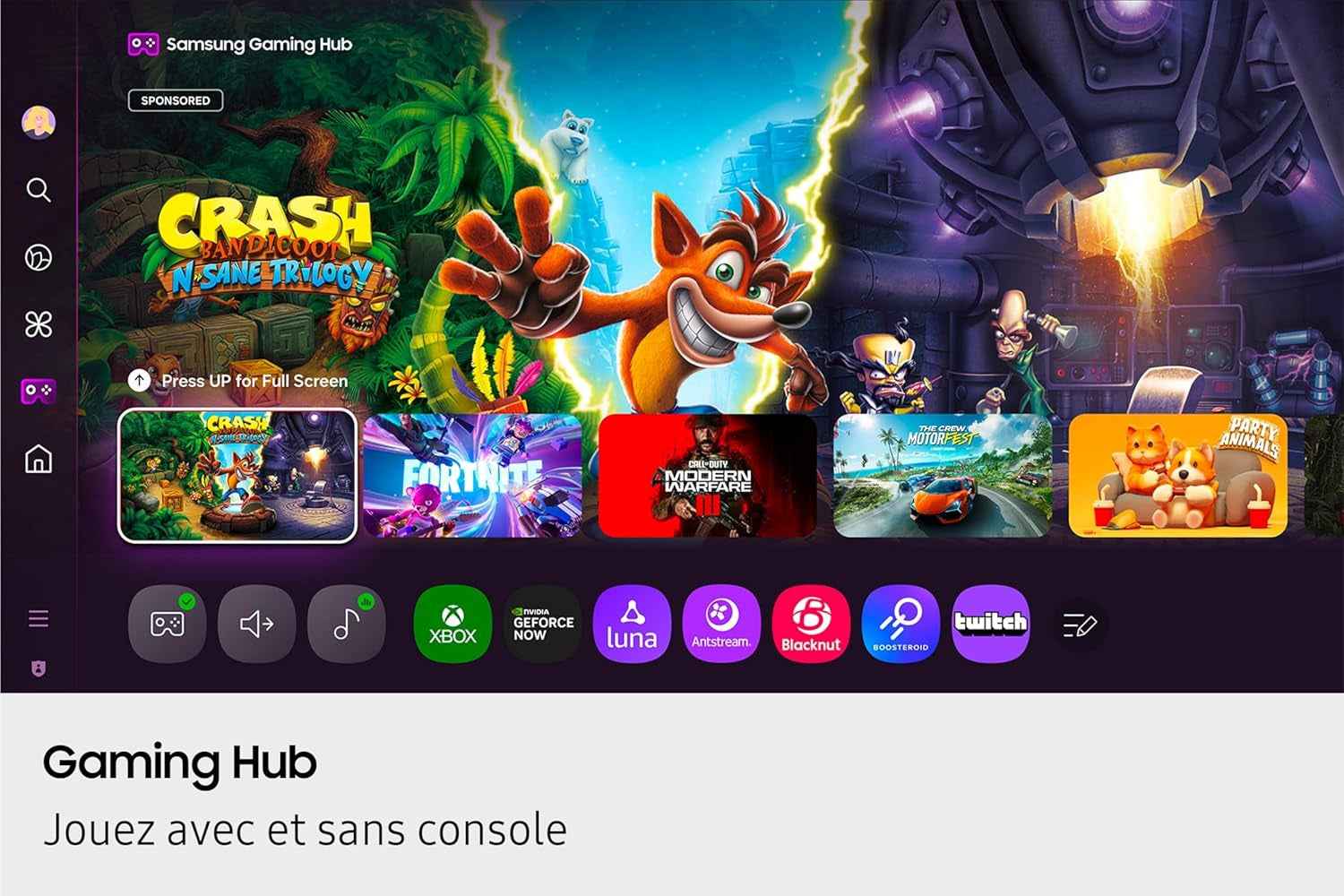 TV AI 43 Pouces QLED 43Q8F 4K Smart TV, Quantum Dots, Q4 AI Processor, Wifi, Airplay, HDR, Q-Symphony, OTS Lite, Knox Security, Gaming Hub, Bixby, Application Opérateurs Intégrées