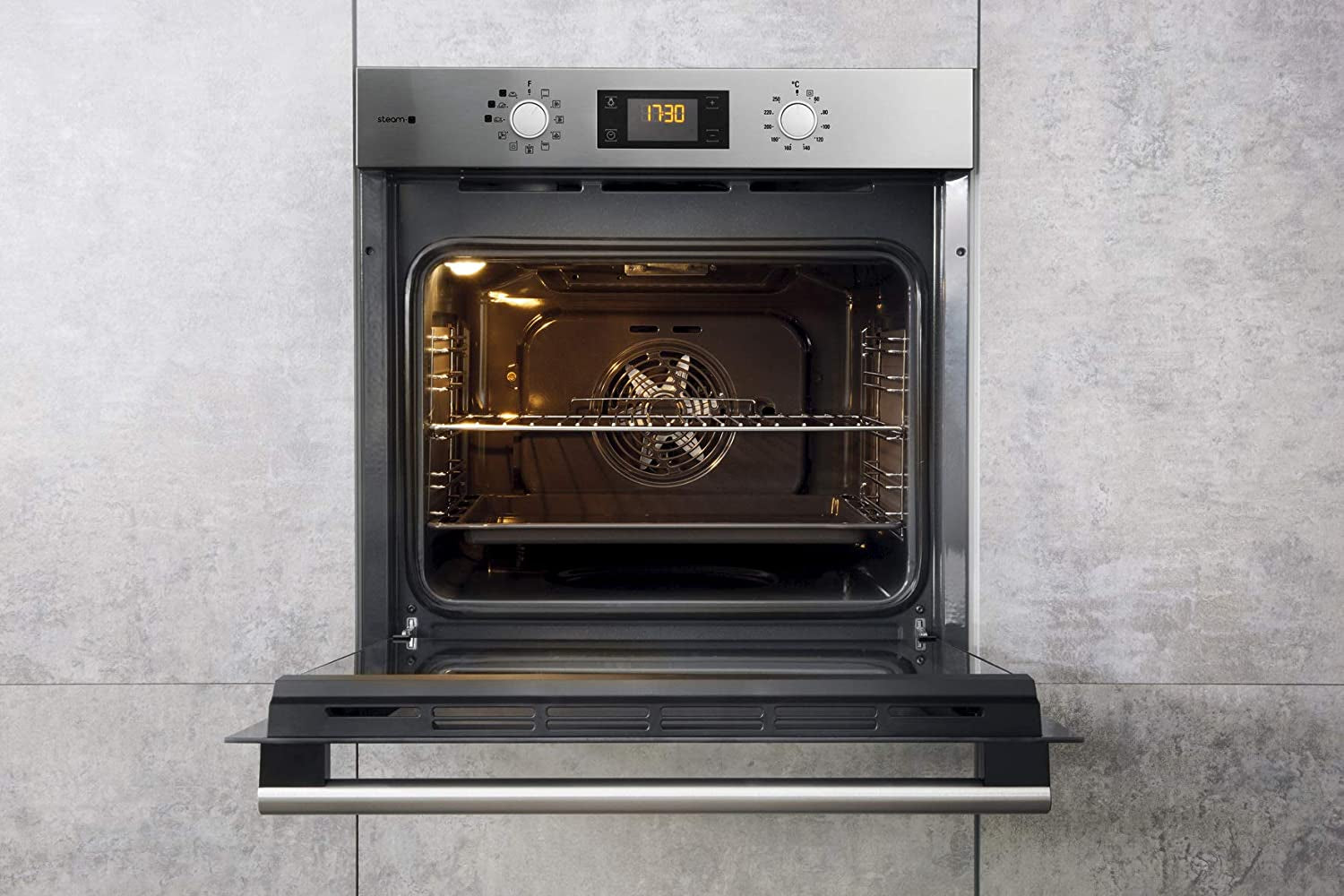 Bauknecht BAR2S K8 V2 in Four À Vapeur Avec Sortie De Four À 2 Positions/A+/71 L D'Espace De Cuisson Maxi/Air Chaud/Vapeur Douce Avec Ajout D'Humidité/Nettoyage Facile Avec Intérieur Smartclean, Acier
