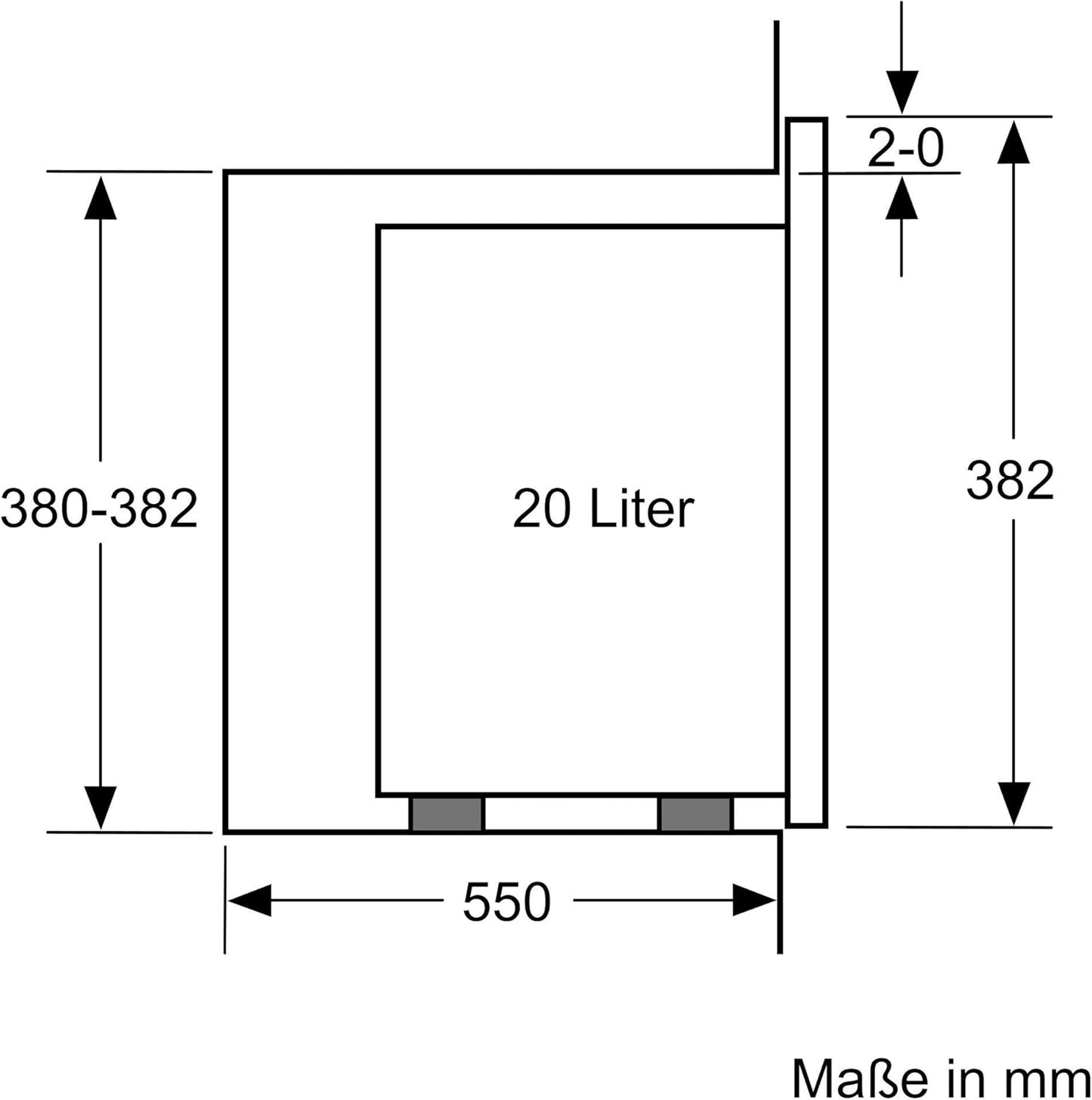 Micro Ondes Encastrable Neff HLAWD23N0 - Micro-Ondes Integrable Inox Et Noir - 20 Litres - 800 W