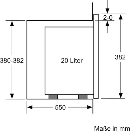 Micro Ondes Encastrable Neff HLAWD23N0 - Micro-Ondes Integrable Inox Et Noir - 20 Litres - 800 W