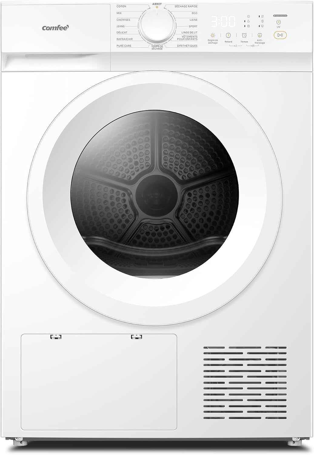 ' Sèche Linge Pompe À Chaleur 8KG Classe D Smart Dry CD08EHP05W | Séchage Rapide, Élimination Des Poils D'Animaux, 15 Programmes, Fonction Anti-Rides, Fonction Rafraîchissante, Blanc