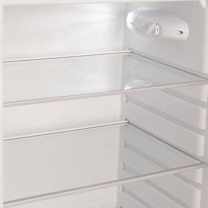 / RETRO FRIDGE 150 Gold/Réfrigérateur Noir Avec Poignée Dorée Et Congélateur 281L / 102W, Faible Consommation, 150 Cm, 3 Étagères, Régulateur De Température, 60X60X150 Cm