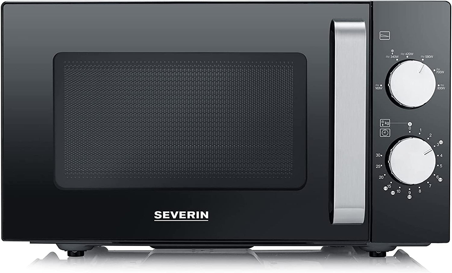 Four Micro-Ondes, 20 L, Jusqu’À 800 W, 6 Niveaux De Puissance, Fond Plat Céramique, Noir, MW7761