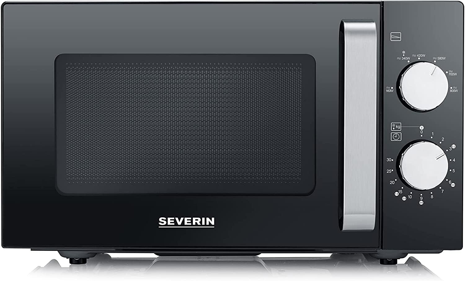 Four Micro-Ondes, 20 L, Jusqu’À 800 W, 6 Niveaux De Puissance, Fond Plat Céramique, Noir, MW7761
