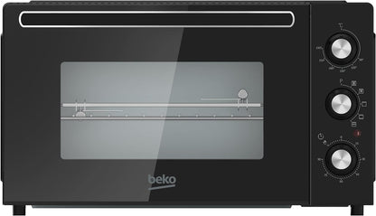 Beko - BMF42B - Four Électrique, Cuisson Ventilée, 42 Litres, 2000 W, 5 Fonctions, Minuterie 90 Min, Température Jusqu'À 230° - Noir