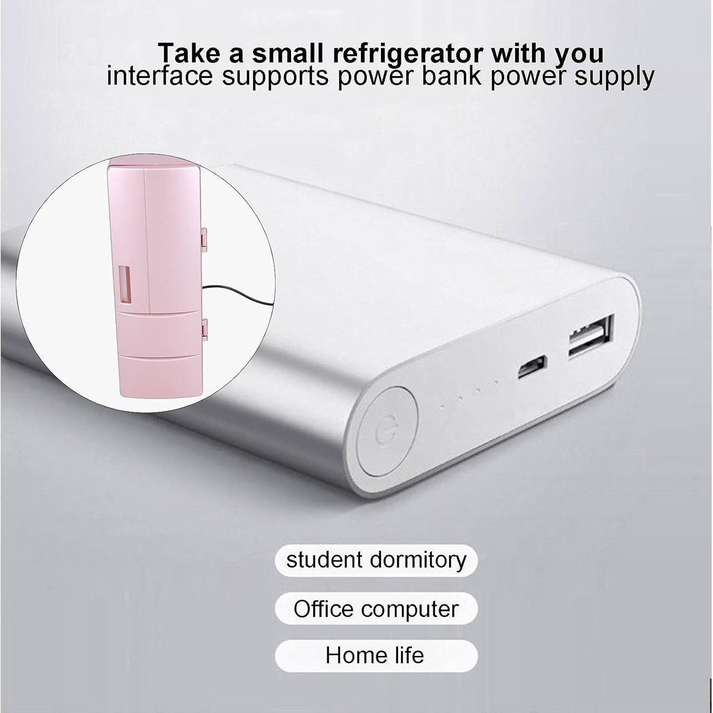 Mini Réfrigérateur Petit USB Cosmétiques Portable or Rose Réfrigéré Mini Réfrigérateur Refroidisseur Réfrigérateur Miniature Maison Mini Réfrigérateur