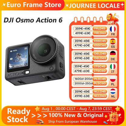 DJI Osmo Action 6 Action Camera Variable Aperture 1/1.1-inch Square Senator, New 4K Free croping Osmo Action 6