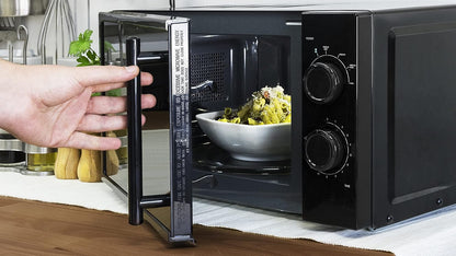 Micro-Ondes Allblack. Capacité De 20 L, 700 W De Puissance, 6 Niveaux De Fonctionnement, Minuterie 30 Minutes, Mode Décongeler, Finition Noir.