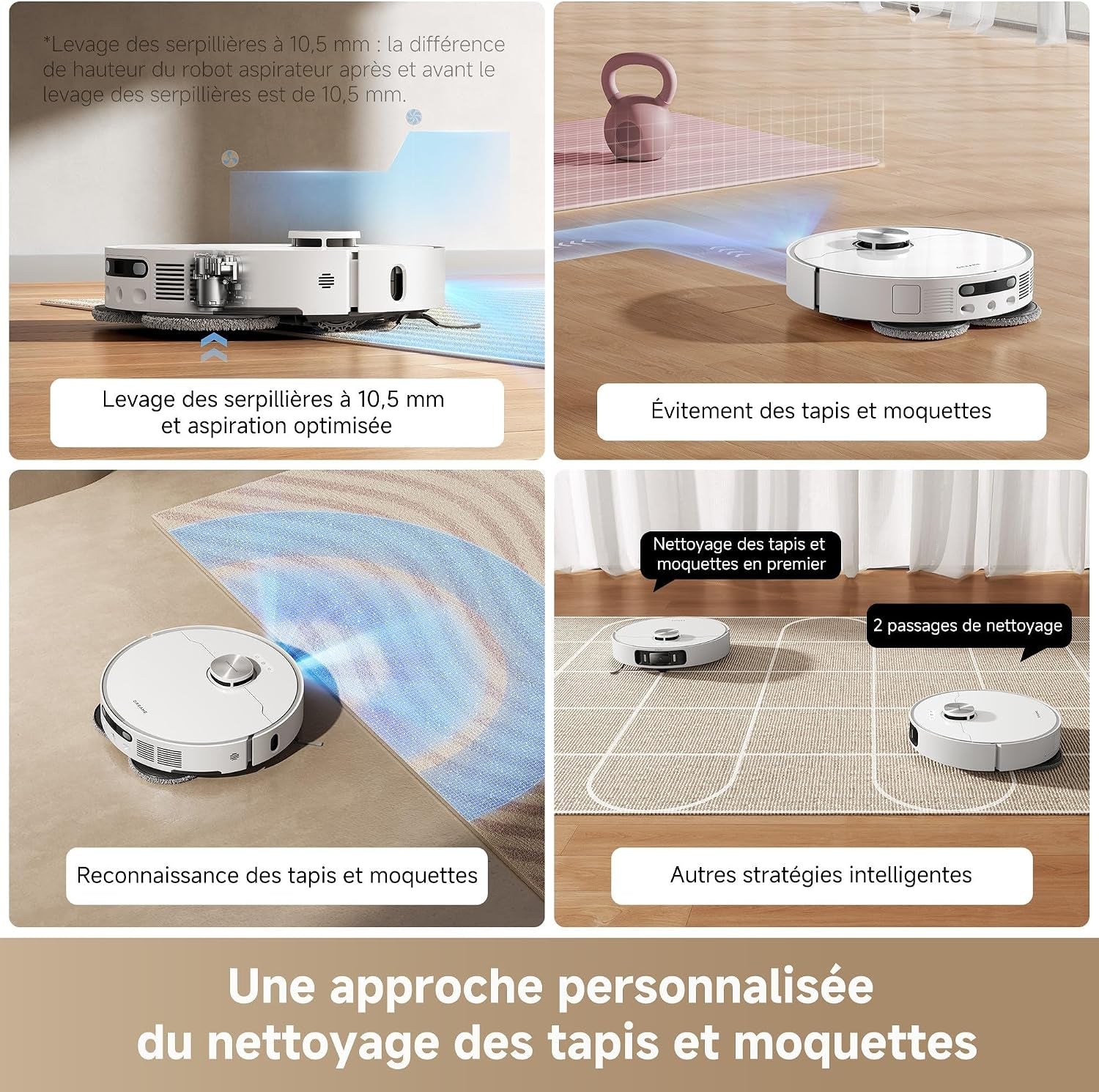 Dreame L40 Ultra AE Robot Aspirateur, 19 000 Pa Aspiration Puissante | Brosse Tricut, Nettoyage Sec-Humide, Dock Tout-En-1 Vidange Automatique, Sélection De Brosses Variée