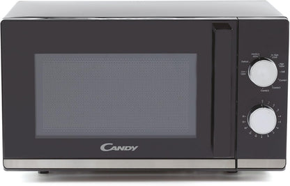 Moderna CMG20TNMB Four Micro-Ondes 700 W 20L , Fonction Gril, Fonction Décongélation, 20 Litres, Plateau Tournant 24,5Cm, Noir & Silver