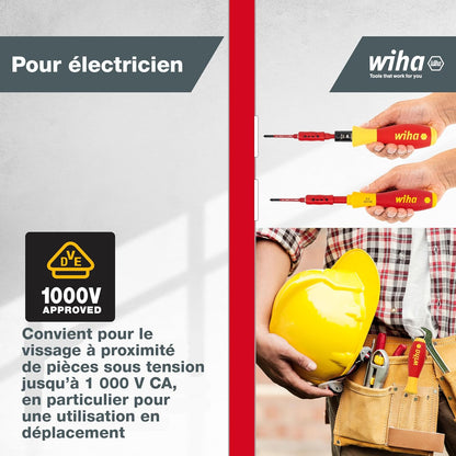 40674 Tournevis Manuel Jeu Tournevis Dynamométrique Set 13 Pièces Rouge/Jaune | (40674) Mixed Set 14 Pcs 0.8-5.0 Nm Incl. Slimbits, Folding Pouch I Slotted, Phillips, Plusminus I Electric Torque Tools