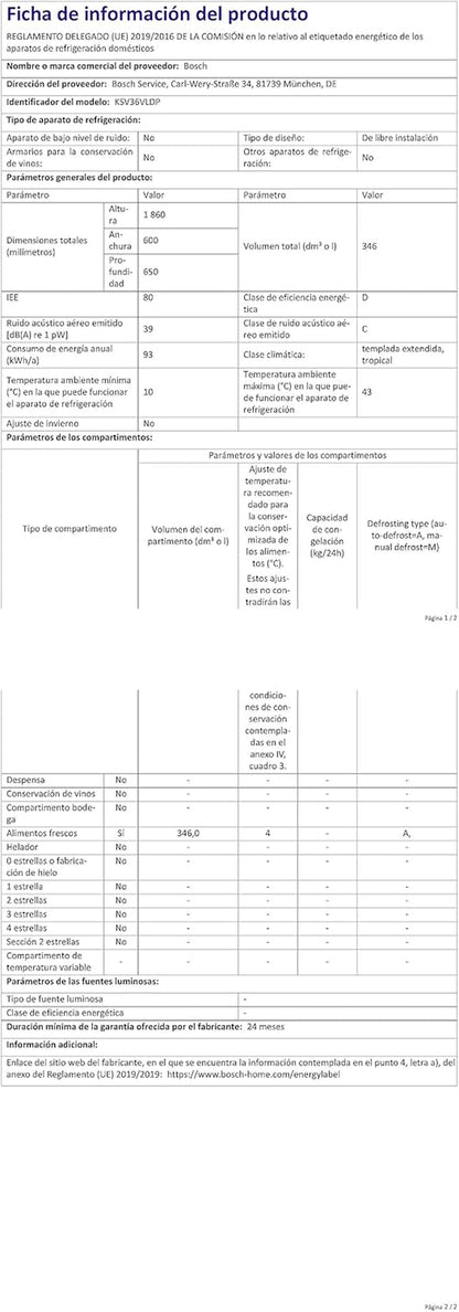Réfrigérateur 1 Porte  KSV36VLDP
