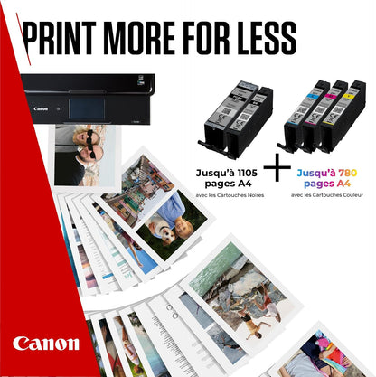 Canon PGI-580 + CLI-581 Multipack Cartouches D'Encre D'Origine | Encre Canon Authentique - Noir Pigmenté plus Noir, Cyan, Magenta Et Jaune - Pour PIXMA TR8550, TR7550, TS6150 Et plus !