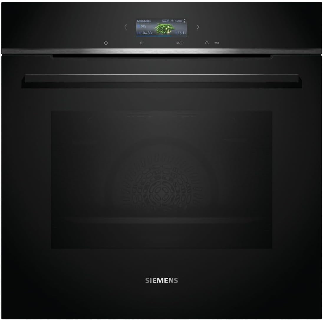HB734G1B1, Iq700 Four Intelligent Encastrable 60 X 60 Cm, Fabriqué En Allemagne, Noir, Ecoclean & Humidclean, Auto-Nettoyage, Air Fry, Programmes Automatiques, Écran Tactile Coloré, Efficacité