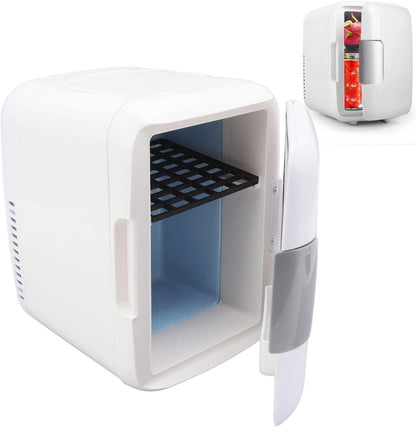 Mini Frigo 4L Pour Chambre - 12V Grande Capacité Réfrigérateurs Portatifs Glacière Et Réchauffeur Thermoélectriques Mini Congélateur Pour Dortoir, Bureau, Maison, Soins De La Peau, Maquillage