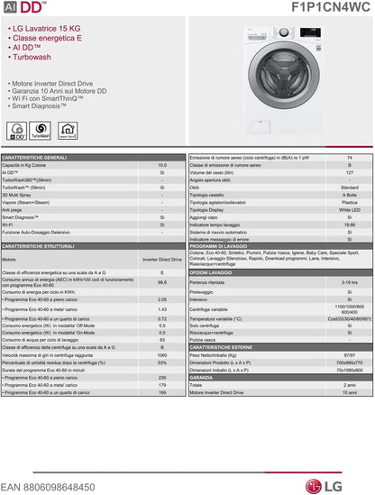 LAVAT 15KG E Turbo Inverter 1100GI