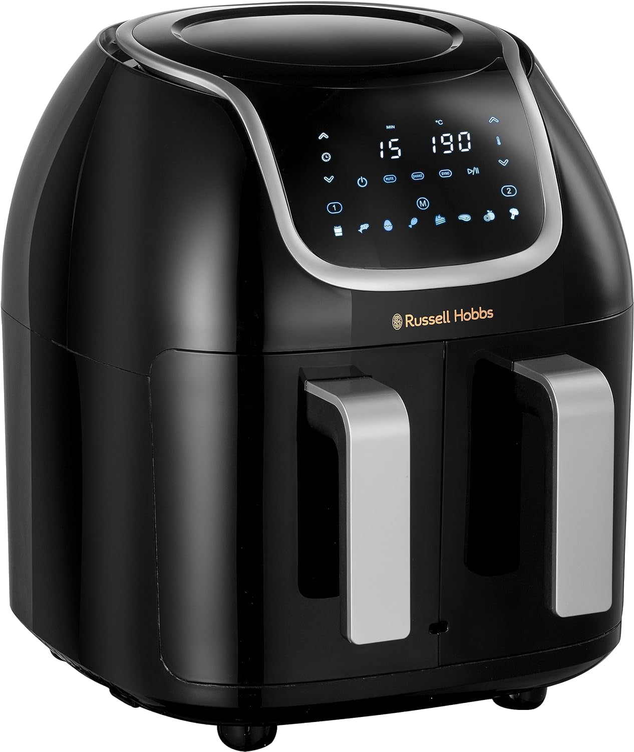 Air Fryer Double Tiroir [2 Paniers 4,25L Ou 8,5L Au Total ] Satisfry Snappi (8 En 1, Écran Tactile, Synchronisation Des Temps De Cuisson, Ajouts D'Aliments) Friteuse Sans Huile 27290-56