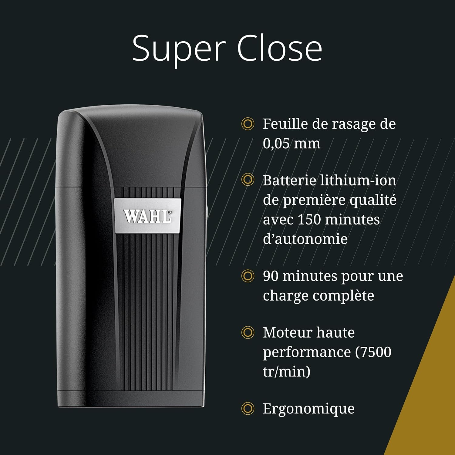 Super Close, Rasoir De Finition Pour Tapers De Précision | Rasoir De Finition, Rasage Ultra-Ras, Moteur Puissant, Jusqu'À 150 Minutes D'Autonomie, Filaire Et Sans Fil