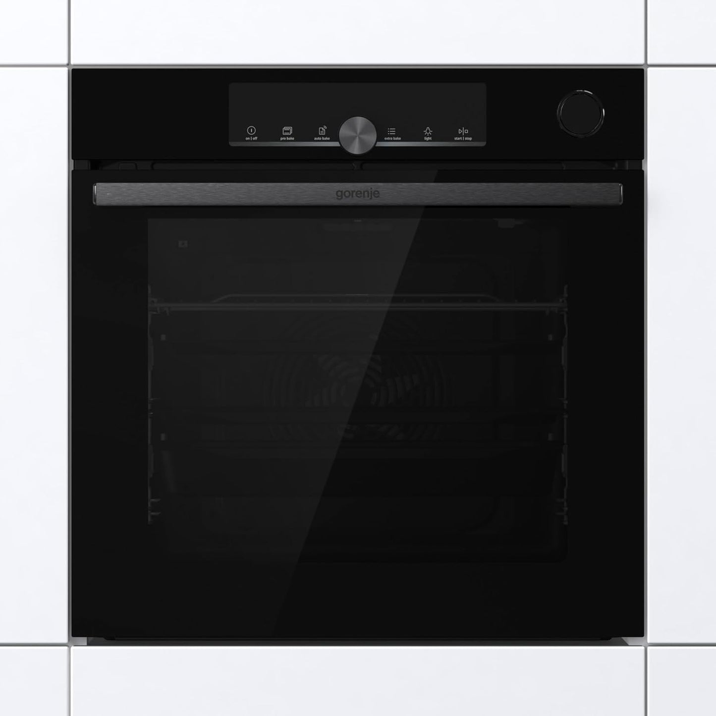Optibake Advanced BSA 6747 A04BGWI Four Encastré/Wifi Connected / 77L / Air Chaud/Cataclean/Autobake/Touche/Extracteurs Télescopiques/Steamassist/Pizzamode 300°C/Noir