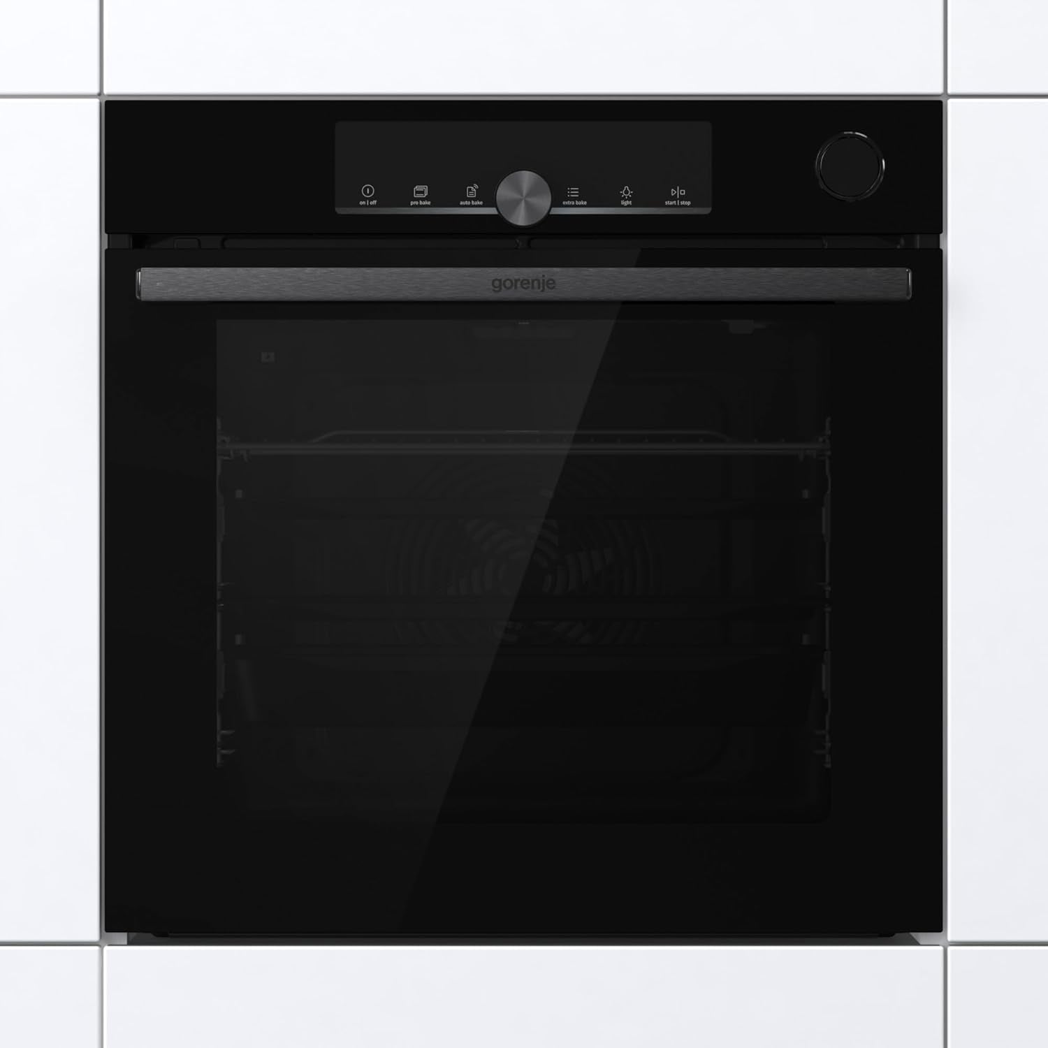 Optibake Advanced BSA 6747 A04BGWI Four Encastré/Wifi Connected / 77L / Air Chaud/Cataclean/Autobake/Touche/Extracteurs Télescopiques/Steamassist/Pizzamode 300°C/Noir