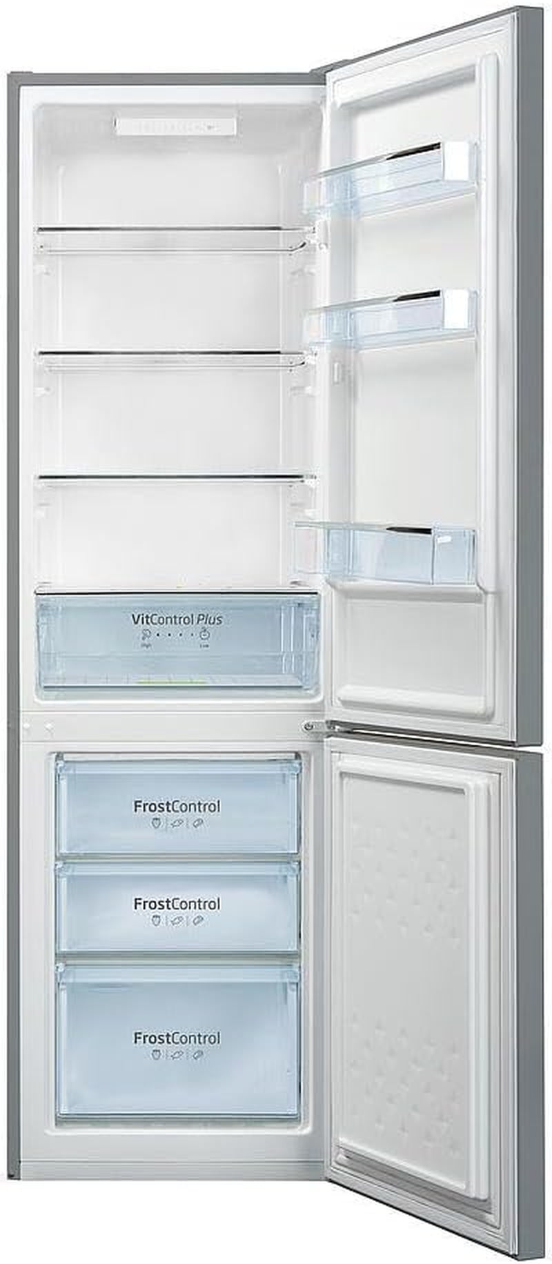 Amica KGCL 387 150 E Kühl-Gefrierkombination, 54 Cm Breit, 262 L, Automatische Abtauung, Frostcontrol, Superkühlen, Vitcontrol, Edelstahl