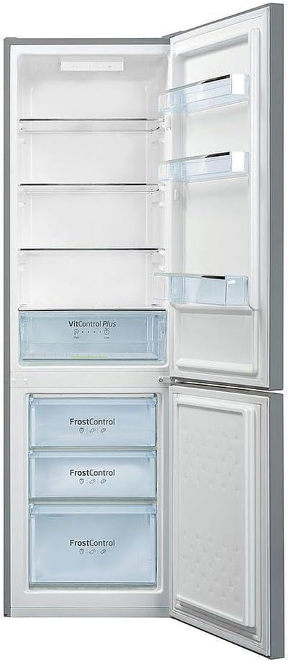 Amica KGCL 387 150 E Kühl-Gefrierkombination, 54 Cm Breit, 262 L, Automatische Abtauung, Frostcontrol, Superkühlen, Vitcontrol, Edelstahl