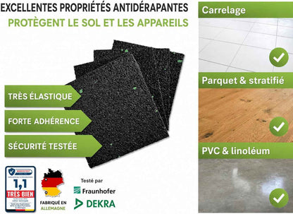 Tapis anti Vibration Machine À Laver Et Pieds Antivibrants | Stabilisateur Machine À Laver | Réduit Bruit Et Vibrations | Patins Antidérapants Haute Qualité | Lot De 4 Pièces