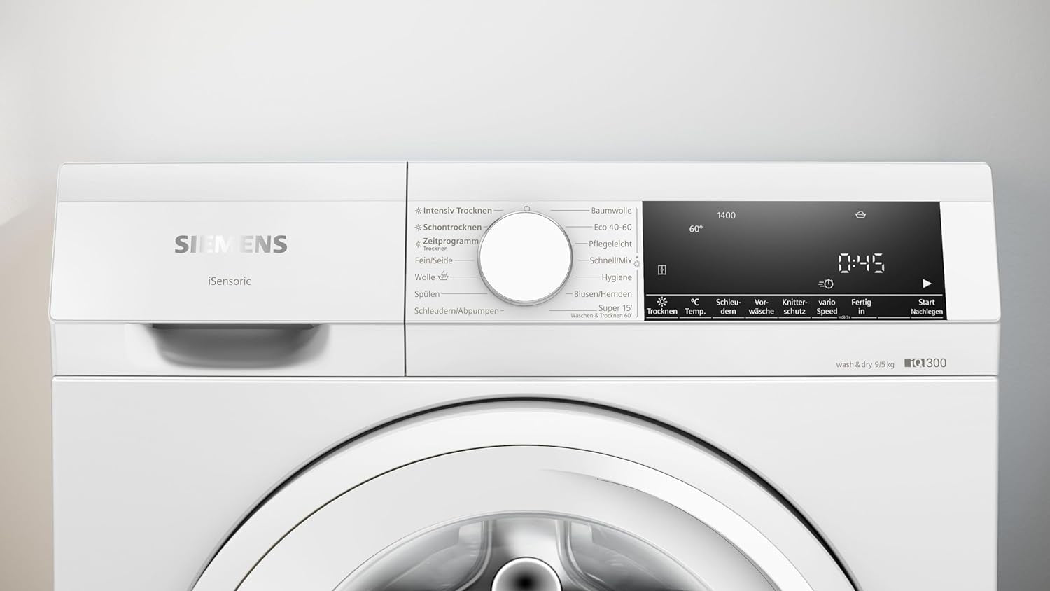 WN34A141 Iq300 Lave-Linge Séchant À Chargement Frontal Avec Capacité De 9/5 Kg, 1400 Tr/Min, Autodry, Speedpack L, Iqdrive, Aquastop, Blanc, 60 Cm