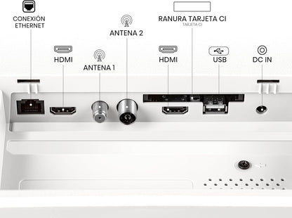 Hisense 32S5Q Smart TV QLED 32" (80 Cm) 2025 Full HD | Dolby Atmos | Pied Central | Finition Blanc Morandi | VIDAA U9