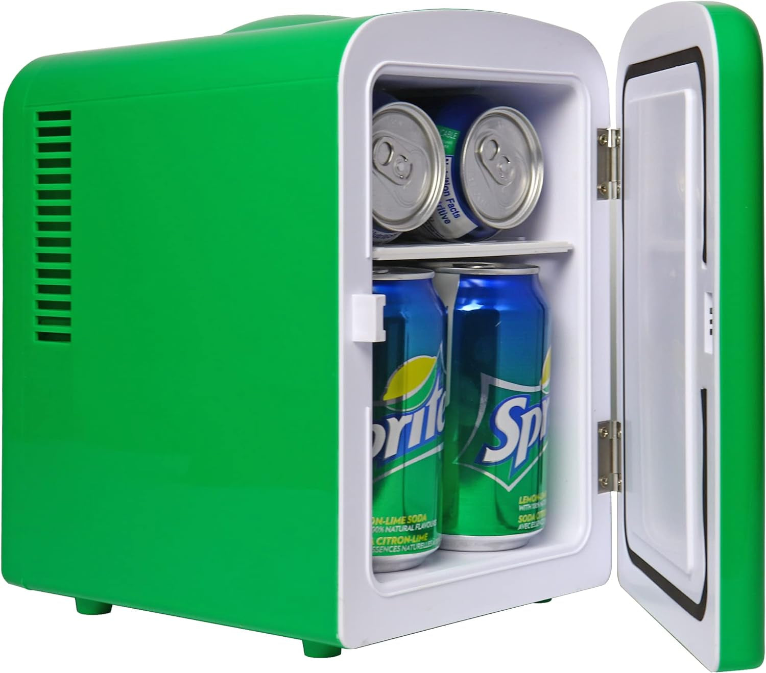 Koolatron Sprite Mini Fridge 4 Liter/6 Can Portable Fridge/Mini Cooler for Food, Beverages, Skincare -Use at Home, Office, Dorm, Car, Boat-Ac & DC Plugs Included, Green