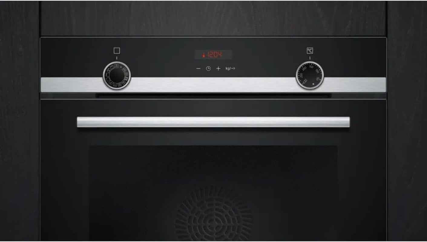 Siemens HQ574AER3, Iq300 Four Encastrable Avec Assistance À La Vapeur, 60 X 60 Cm, Nettoyage Pyrolyse, Chauffage Rapide, 10 Programmes Automatiques, Air Chaud 3D, Extracteurs Télescopiques, Acier