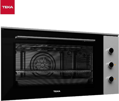 Teka HSF 900 Four Multifonction De 90 Cm, Système De Nettoyage Hydroclean ECO, 7 Fonctions De Cuisson, 5 Hauteurs De Cuisson, Porte 2 Verres, Couleur Acier Inoxydable