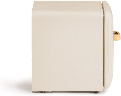 / RETRO FRIDGE 50 Wood/Réfrigérateur Blanc Cassé Avec Poignée Bois/Pratique Et Fonctionnel, Matériaux Résistants