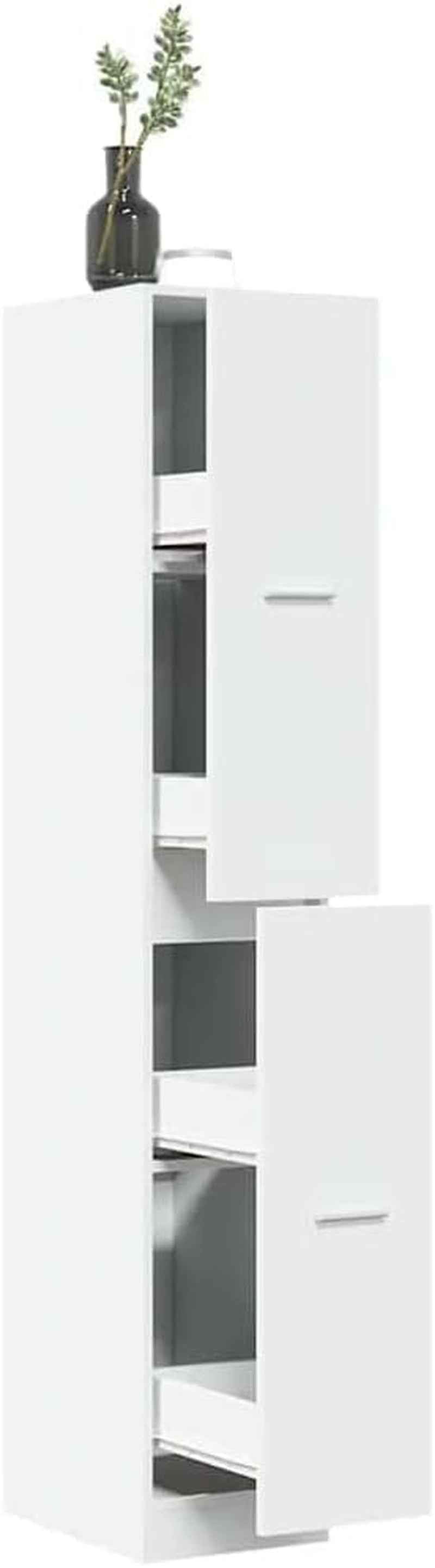 Armoire D'Apothicaire Blanche 30 X 41 X 174,5 Cm Bois D'Ingénierie