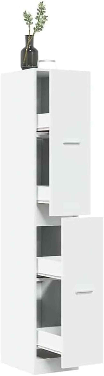 Armoire D'Apothicaire Blanche 30 X 41 X 174,5 Cm Bois D'Ingénierie