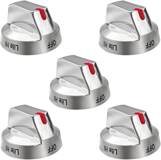 DG64-00473A Bouton De Brûleur En Acier Inoxydable Pour Four À Gaz Samsung NX58F5700WS Remplace DG64-00472A (Lot De 5)