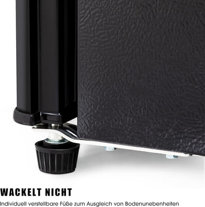Réfrigérateur Congélateur De 60 Litres - Double Porte - Capacité De Congélation : 22 Litres - Volume De Refroidissement : 38 Litres - 172 Kwh/An - Lumière LED De Qualité Supérieure - Noir