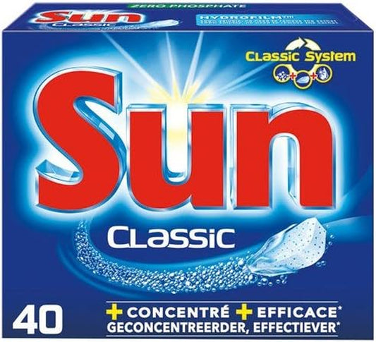 Sun Tablettes De Lavage Pour Lave-Vaisselle - La Boîte De 40, 380G