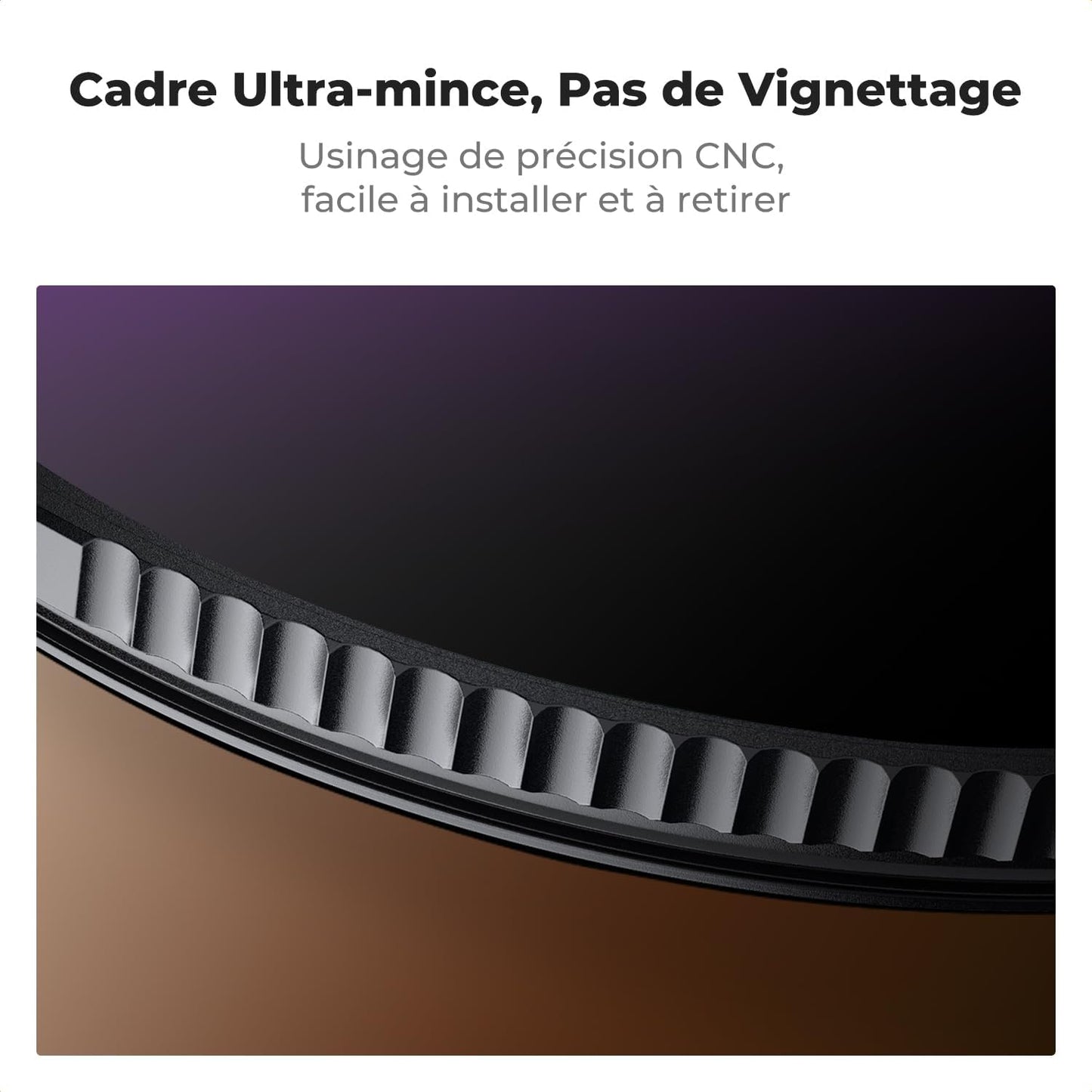 Ø77Mm Filtre ND100000 16.6 F-Stops 5.0 HD Pour Éclipse Solaire | Certifiées ISO 12312-2 : 2015,Étanche,Verre Optique,Résistant À L’Huile Et Aux Rayure,Cadre CNC Antidérapant,Nano-X,Fn706