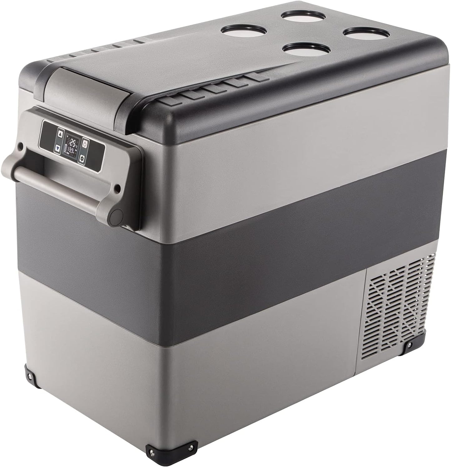 Glacière Électrique Portable De Voiture Mini Frigo Silencieux Portable 220V/55L Avec Panneau Numérique -20 À 20℃ Pour Maison, Voiture Et Camping 69 * 34.5 * 52.4CM