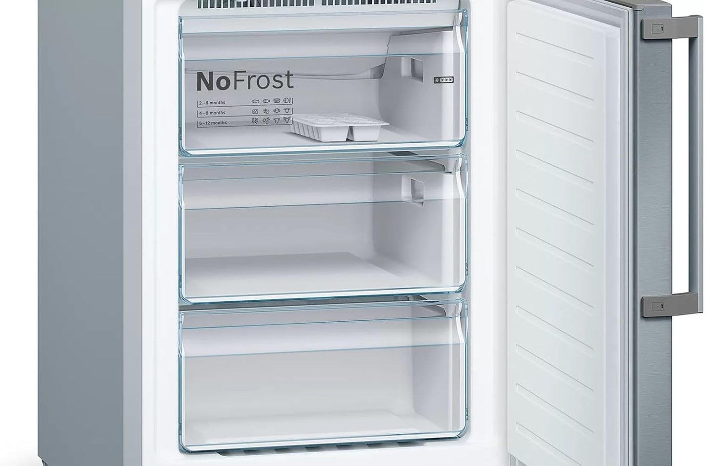 Frigorifero Combinato No Frost, Classe E (Ex A++), 326 Litri, Inox