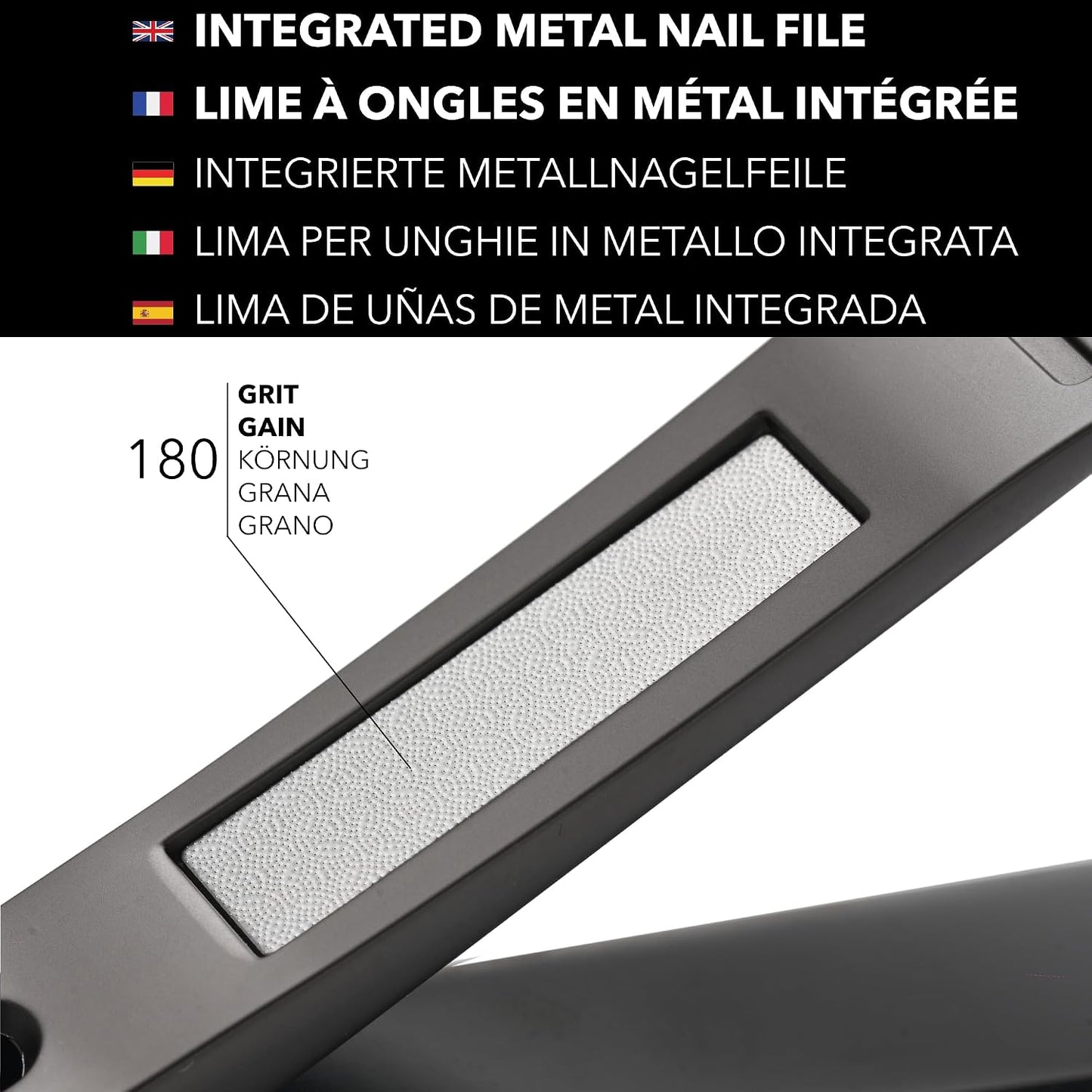 Coupe Ongle Professionnel En Acier Inoxydable [GARANTIE 5 ANS] Marque Française - Kit De 2 Coupe-Ongles Petit Et Grand - Avec Lime Intégrée Et Étui De Rangement