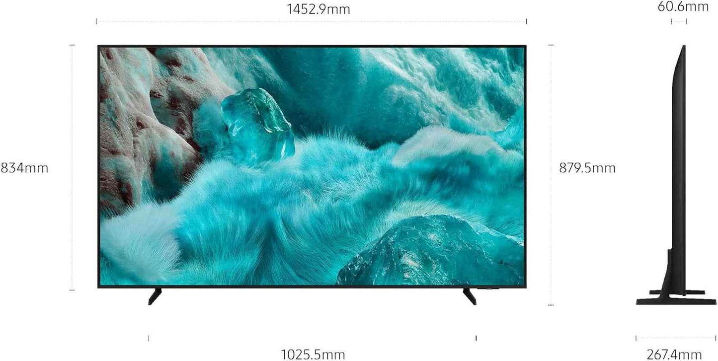 TV AI 65 Pouces QLED 65Q7F3 4K Smart TV, Quantum Dots, Q4 AI Processor, Wifi, Airplay, HDR, Q-Symphony, OTS Lite, Knox Security, Gaming Hub, Bixby, Application Opérateurs Intégrées