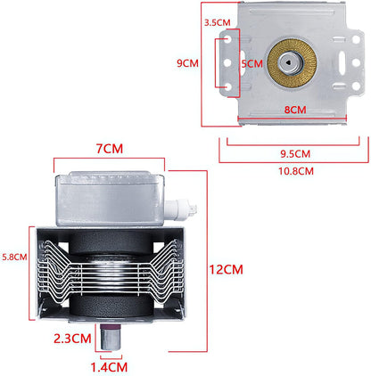 Magnetron M24FC-610A Compatible Avec Les Pièces De Réparation Magnetron Pour Four À Micro-Ondes Galanz Et GE WB27X11126 Remplace M24FB-610A