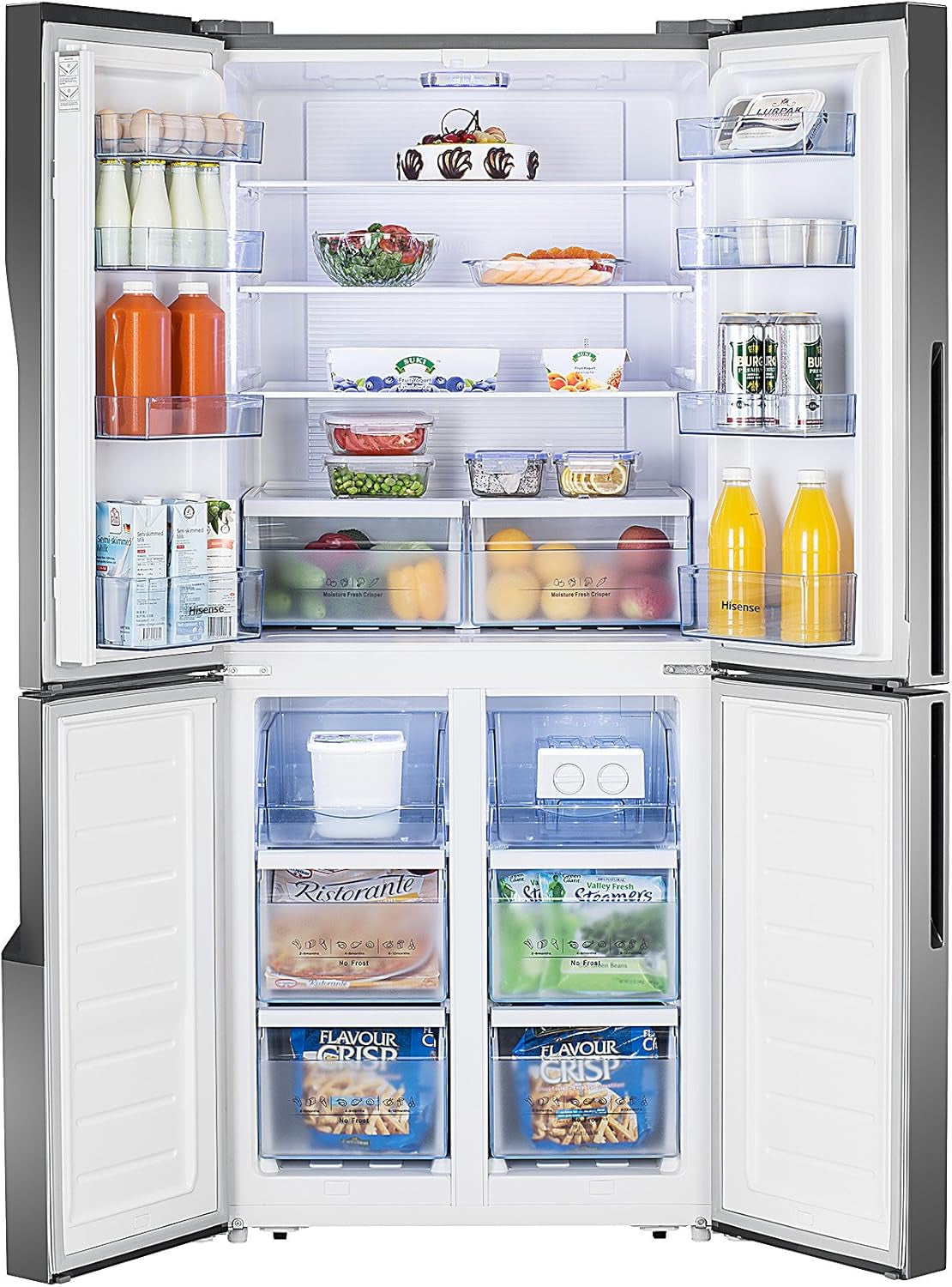 Hisense MKGNF 440 Dans Le Réfrigérateur Porte À Droite Et Gauche-Réfrigérateurs Side-By-Side (Indépendant Porte Acier Inoxydable Americana 432 L L 456 SN-ST/T/N)