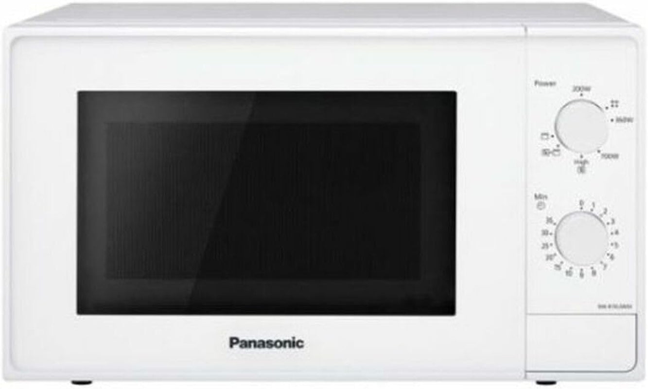 NN-K10JWMEPG Four À Micro-Ondes Combiné Avec Grill Et Plateau Tournant En Verre, 20L, 800W, Décongélation, 5 Niveaux De Puissance, Minuterie, Blanc
