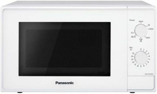NN-K10JWMEPG Four À Micro-Ondes Combiné Avec Grill Et Plateau Tournant En Verre, 20L, 800W, Décongélation, 5 Niveaux De Puissance, Minuterie, Blanc