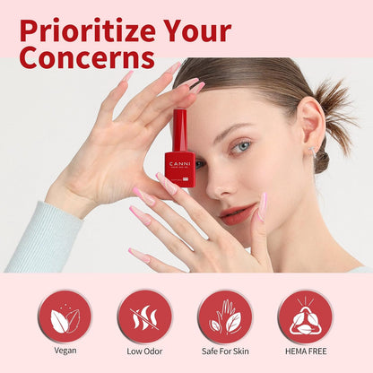 Vernis À Ongles UV Gel Semi Permanent 9Ml | Rouge Chromé Red Longue Tenue Soak off Gel Nail Polish DIY Manucure Nail Art Naturel French
