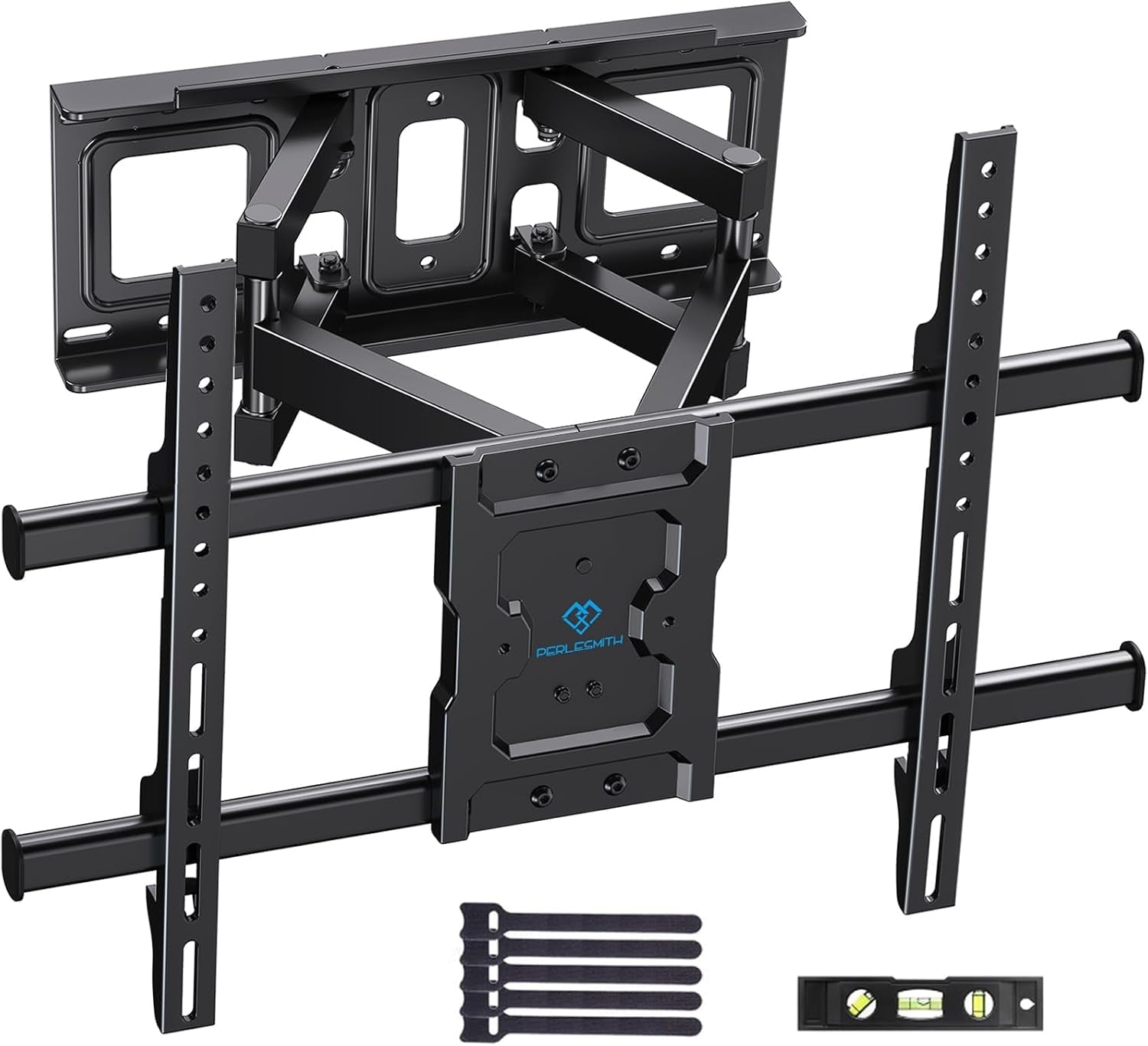 Support Mural TV, Pour 37-85 Pouces (94-216Cm) Tvs Jusqu'À 60Kg | Double Bras Robuste, Fixation TV Mural Orientable Et Inclinable 55 65 Pouces, Max VESA 600X400Mm