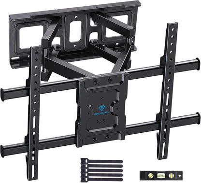 Support Mural TV, Pour 37-85 Pouces (94-216Cm) Tvs Jusqu'À 60Kg | Double Bras Robuste, Fixation TV Mural Orientable Et Inclinable 55 65 Pouces, Max VESA 600X400Mm